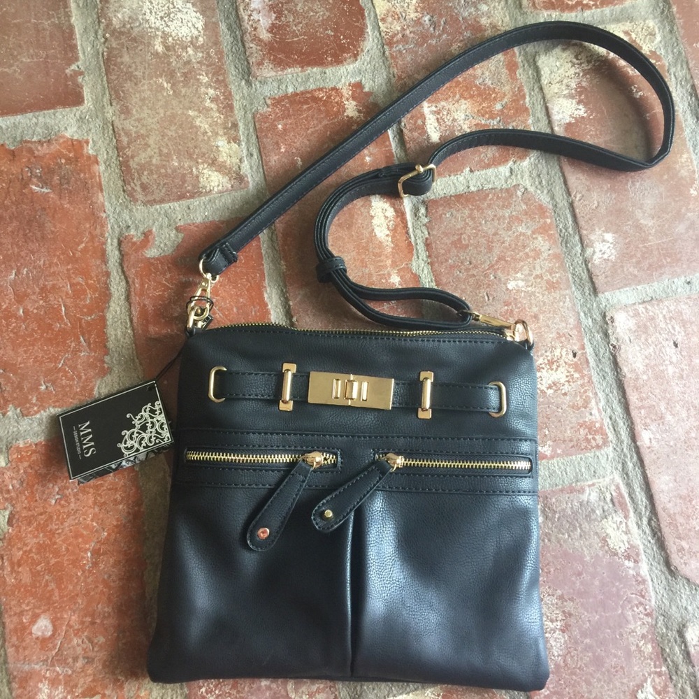 Black Faux Leather Purse